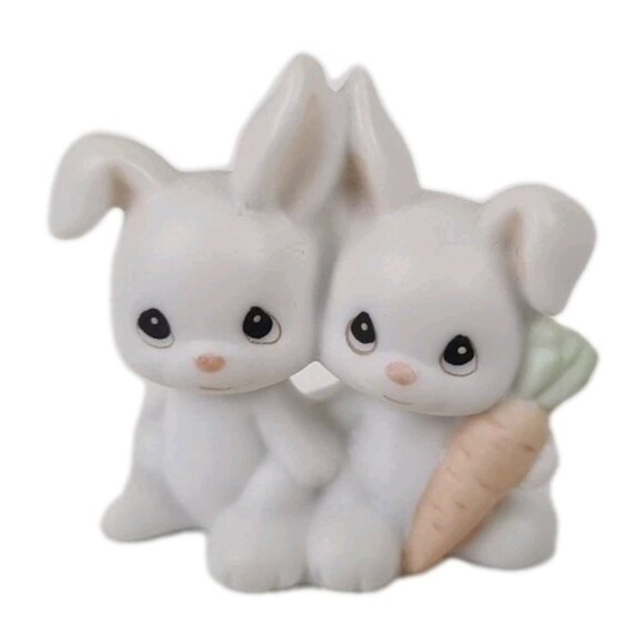 Precious Moments Bunnies Christmas Figurine 530123 Nativity Set Two By Two - Picture 1 of 5